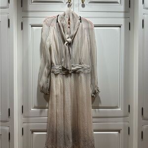 Tory Burch Silk Logo and Polka Dot Dress Size 6